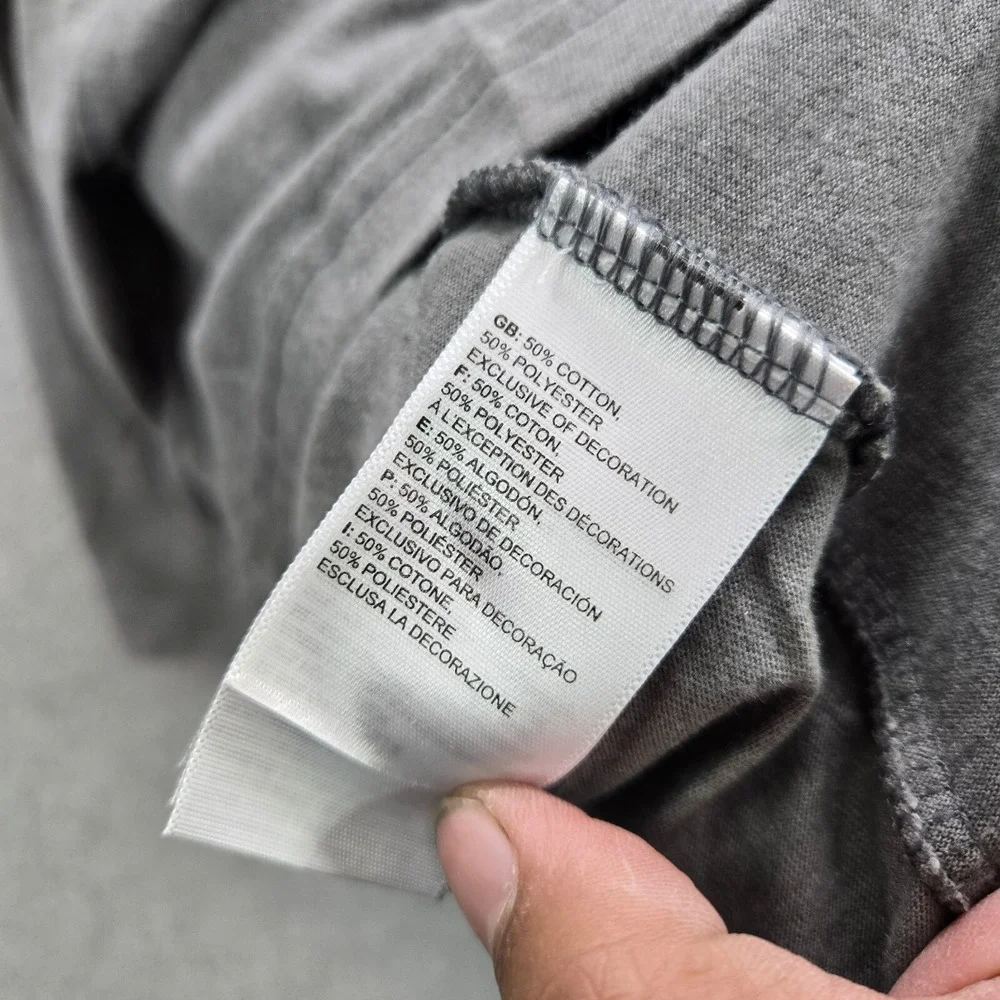 The North Face Men‎ Shirt Small Gray Wandered Tonal Box Logo Long Sleeve